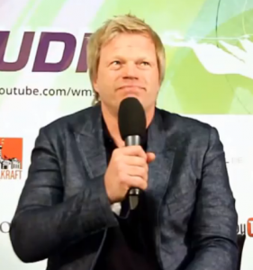 Don't hold your microphone over your face like former German goalie Oliver Kahn 
