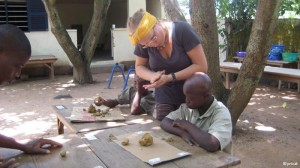 Anna Schwarz helped at a school for mentally disabled youths in Togo
