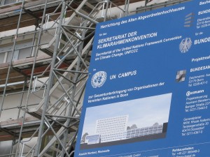 Building work on the UN climate building in Bonn